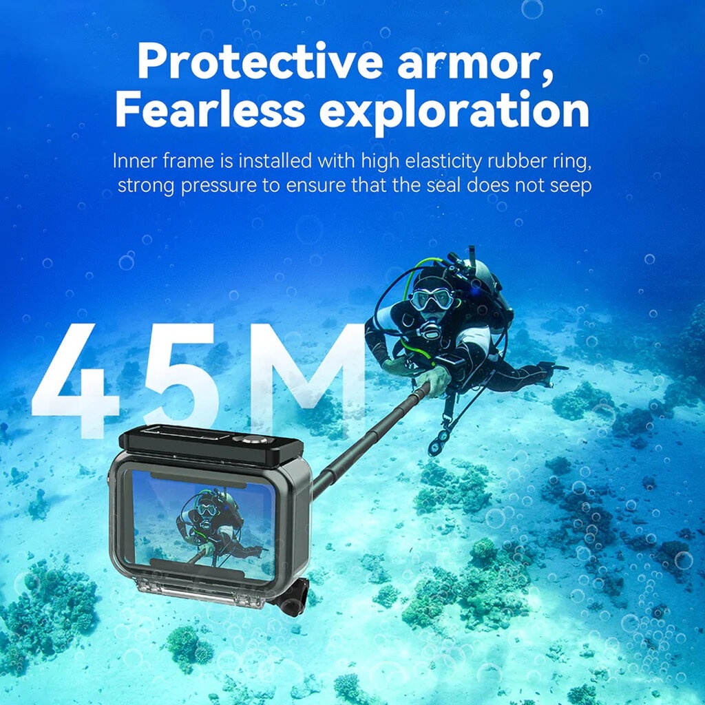 DJI Action 5 Pro / 4 / 3 Telesin Waterproof Case เคสกันน้ำ