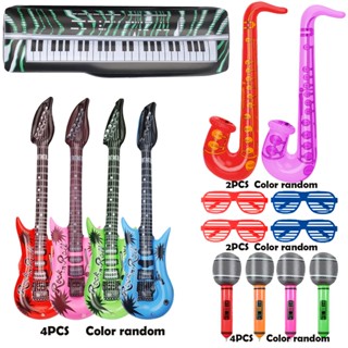 15pcs/set Birthday Musical Instruments Multicolor Guitar Inflatable Christmas Decoration Carnival Gift Foil Balloon