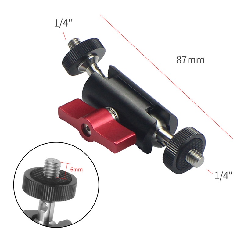 Feichao อะแดปเตอร์ต่อขยายขาตั้งกล้อง 360 องศา สกรู 1/4 นิ้ว สําหรับมอนิเตอร์ กรงไฟ รูปภาพ