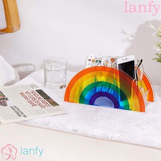 Lanfy ชั้นวางแปรงแต่งหน้า อะคริลิค อเนกประสงค์ สีรุ้ง สําหรับเด็ก ผู้ใหญ่ โรงเรียน