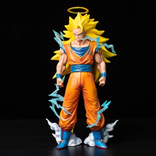 โมเดลฟิกเกอร์ PVC รูปปั้นอนิเมะ Dragon Ball Z Son Goku DBZ Super Saiyan GK Kakarotto ขนาด 35 ซม. ของเล่นสะสม ของขวัญ สําหรับตกแต่งบ้าน