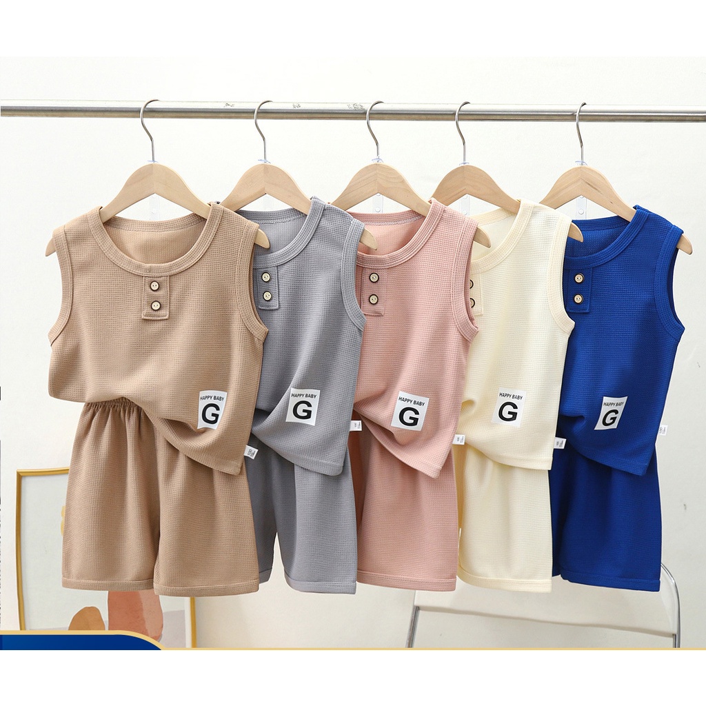 [ZY] 70-140 ชุดเสื้อสูทแขนกุดลําลอง ระบายอากาศ น้ําหนักเบา สไตล์เกาหลี สําหรับเด็ก ซม. พร้อมส่ง