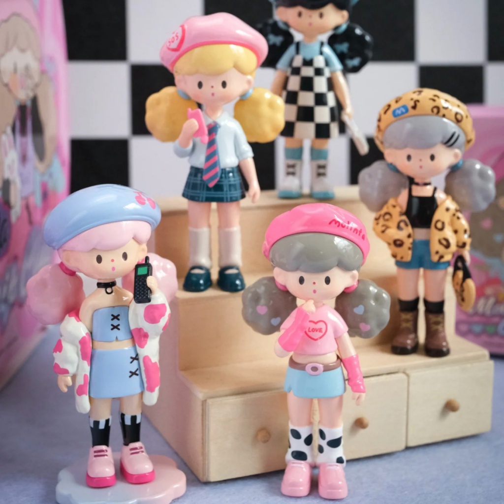 ของแท้F.un Molinta Gossip Club Series ชุด 9 การออกแบบซ่อนรูปตุ๊กตาเครื่องประดับของขวัญ