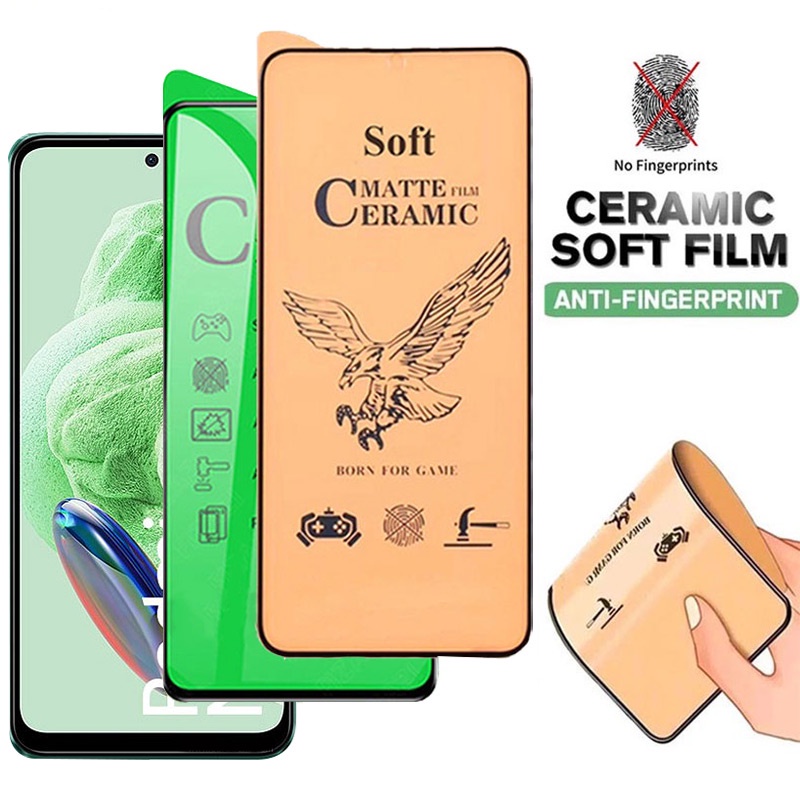ฟิล์มเซรามิคใส ผิวด้าน เต็มจอ สําหรับ Redmi Note 14 13 12 12s 11 11T 11s 10 10s 9 9s 8 Pro+ China Plus 4G 5G 2025