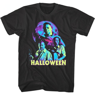 เสื้อยืดลําลอง แขนสั้น พิมพ์ลายภาพยนตร์สยองขวัญ Michael Myers Killer ฮาโลวีน สําหรับผู้ชาย