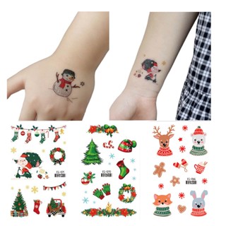 Tattoo Christmas สติ๊กทู แทททูคริสต์มาส แบบกลิตเตอร์