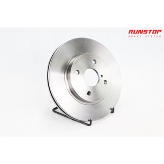 RUNSTOP รันสตอป brake disc จานเบรคหน้า แบบเรียบ ขนาดเดิม 258  MAZDA  รุ่น  MAZDA 2 ราคาต่อคู่