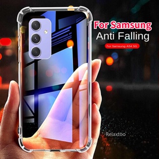 เคสโทรศัพท์ซิลิโคน TPU ใส แบบนิ่ม บาง กันกระแทก ป้องกันเลนส์กล้อง สําหรับ Samsung Galaxy A54 A34 A24 M54 M14 A14 LTE 4G 5G 2023