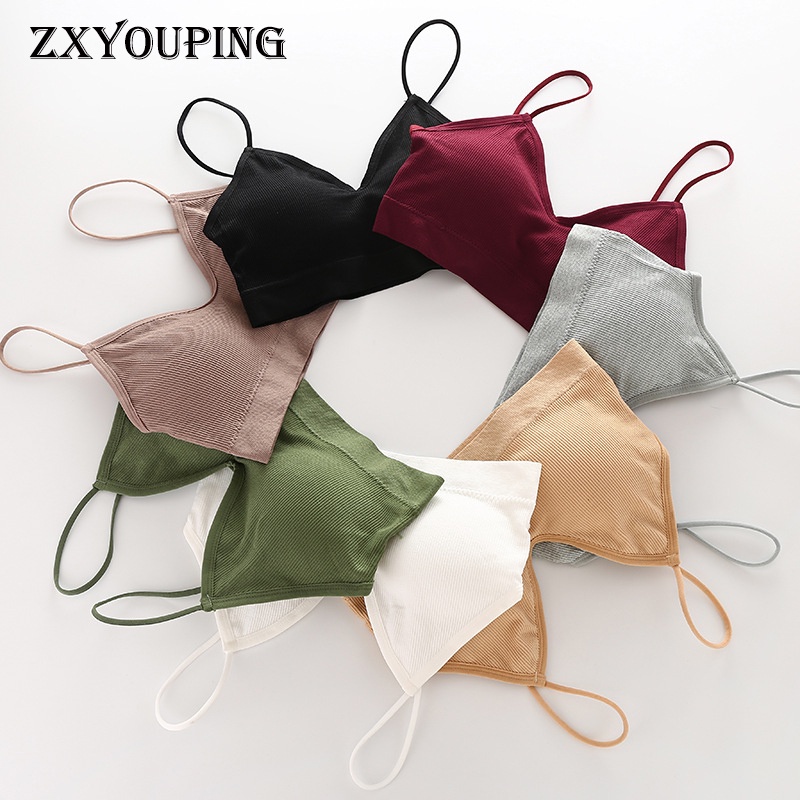 Zxyouping เสื้อชั้นใน ไร้รอยต่อ ผู้หญิง บราดันทรง สปอร์ตบรา เปิดหลัง สําหรับชุดชั้นใน ยิม วิ่ง