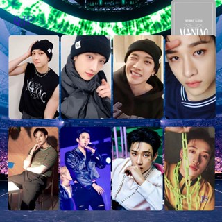 Qjf โปสการ์ดอัลบั้มรูปภาพ Kpop Idol Lomo Member Card Stray Kids MANIAC สําหรับเก็บสะสม 8 ชิ้น ต่อชุด