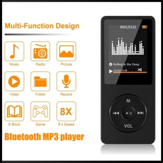 Zevaret เครื่องเล่นเพลง Mp3 บลูทูธ แบบพกพา วิทยุ Mp4 Fm ปากกาบันทึก Mp3 บางพิเศษ สําหรับนักเรียน