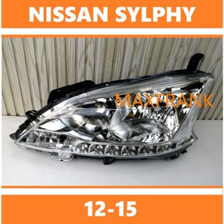 ฝาครอบไฟหน้า LED 12-15 สําหรับ Nissan SYLPHY LED HEADLAMP  HEADLIGHT  LENS HEAD LAMP FRONT LIGHT/Headlamp Cover