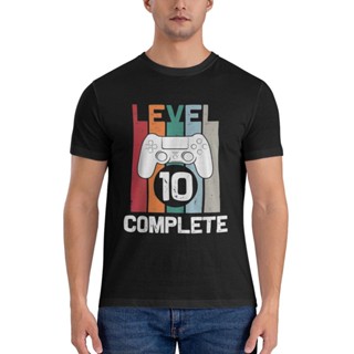 เสื้อยืด พิมพ์ลาย ครบรอบ 10 ปี แฟชั่นสําหรับผู้ชาย งานแต่งงาน Diy ระดับ 10