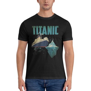 เสื้อยืดลําลอง แขนสั้น พิมพ์ลาย Titanic Sinking Iceberg ลดราคา