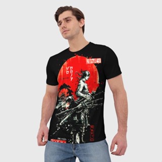 เสื้อยืด ลาย One piece zoro samurai