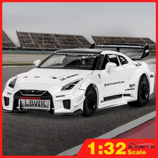 Klt โมเดลรถยนต์ สเกล 1/32 NISSAN GTR CSR2 โลหะ ของเล่นสําหรับเด็ก