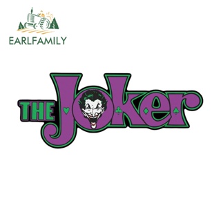 Earlfamily สติกเกอร์ไวนิล ลายโลโก้ The Joker กันน้ํา สําหรับติดตกแต่งรถยนต์ แล็ปท็อป รถจักรยานยนต์ 13 ซม. x 5.3 ซม.