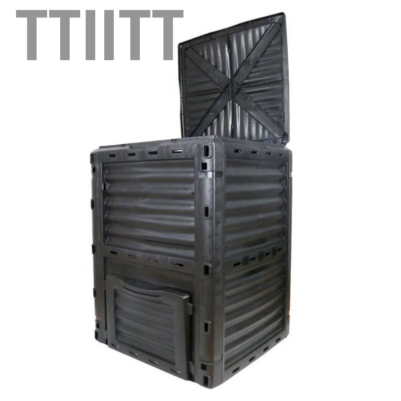 Ttiitt Composting Bin Prevent Corrosion UV Resistant Garden Composter Container for Waste Leaf 300L 436