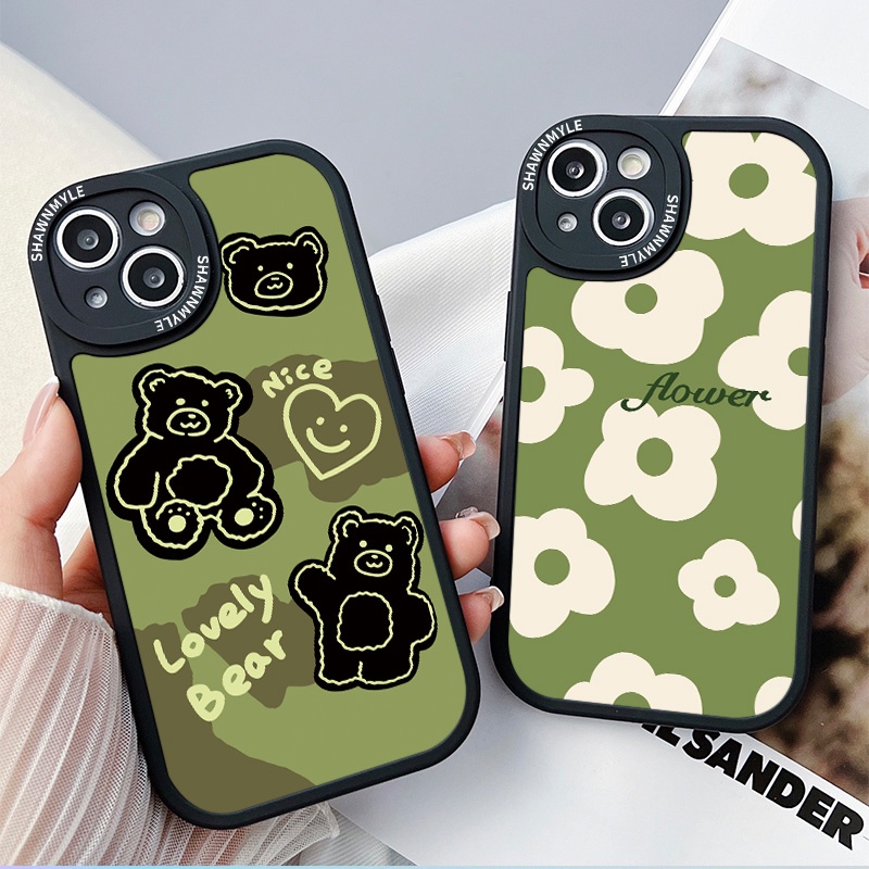 สําหรับoppo A58 A94 Reno 5F 7 8 A78 8T A17 A16 A76 A96 A12 A15 A54 A53 A5 A9 A95 A15s A92 A31 A7 A52 A33 A74 A74 A93 A74 8Z 5Z 7F 7 7 7 7 เคสนิ่มลายดอกไม้ | St P064
