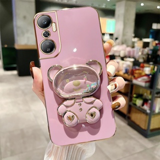 เคสโทรศัพท์ซิลิโคน TPU แบบนิ่ม ลายการ์ตูนหมี ป้องกันกล้อง สําหรับ Infinix Hot 20 20i 20S 20 Play X6826 X6826B X665C X665E X6827 X6825 4G 5G