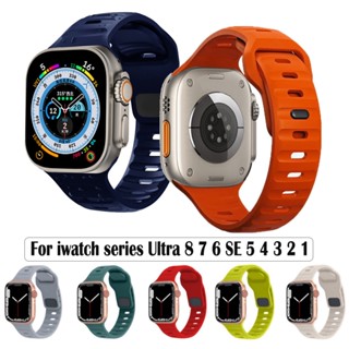 สายนาฬิกาข้อมือซิลิโคน แบบเปลี่ยน สําหรับ iWatch 49 มม. 45 มม. 41 มม. 44 มม. 40 มม. iWatch Ultra 8 7 6 5 4 3 SE