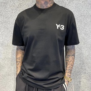 Y-3 เสื้อยืดแขนสั้น ผ้าฝ้าย พิมพ์ลาย ทรงหลวม สไตล์คลาสสิก สําหรับผู้ชาย และผู้หญิง