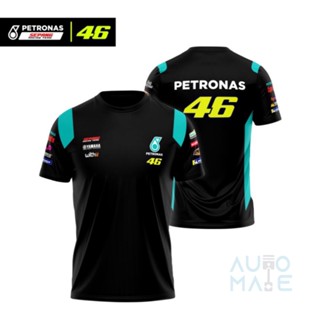 เสื้อกีฬาแขนสั้น คอกลม ลาย PETRONAS YAMAHA SRT Rossi VR46