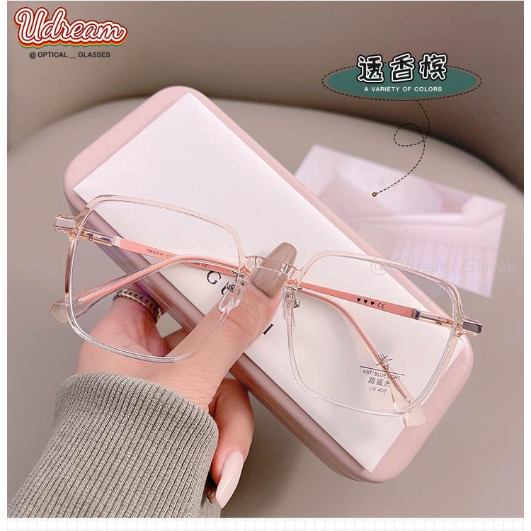 กรอบตา สายตาสั้น (-100-150-200-250-300-500) แฟชั่น TR90 แว่นตาป้องกันแสงสีฟ้า แว่นตาผู้หญิง ผู้ชาย แว่นตา