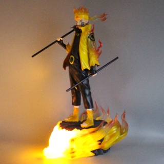 ฟิกเกอร์ PVC อนิเมะนารูโตะ GK Uzumaki Naruto พร้อมไฟ Led ขนาด 38 ซม.