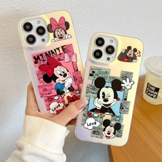 เคสโทรศัพท์มือถือแบบแข็ง กันกระแทก ลายการ์ตูนมิกกี้ มินนี่เมาส์น่ารัก สําหรับ iPhone 7 8 Plus XS XR X XS max 11 12 13 14 11 Pro max 12 Pro max 13 Pro max 14 Pro max เคส