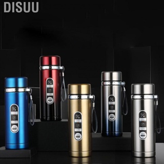 Disuu Vacuum Cup Stainless Steel Portable Large Mouth Insulated Bottle with Hand String for Business Travel Office Daily