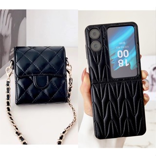 เคสป้องกันโทรศัพท์มือถือหนังแกะ แบบฝาพับ หรูหรา สําหรับ OPPO Find N2 Find N2Flip