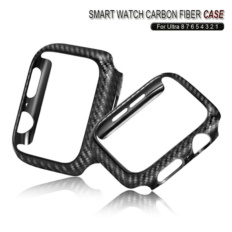 เคสนาฬิกาข้อมือคาร์บอนไฟเบอร์ สําหรับ Apple Watch 44 มม. 45 มม. 41 มม. 40 มม. iwatch 42 มม. 38 มม. Apple Watch Series 7 6 5 3 SE – โปรปัง