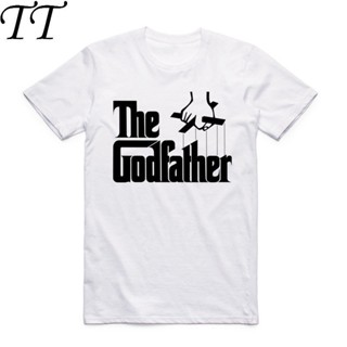 【ใหม่】2019 ชายพิมพ์ภาพยนตร์ที่มีชื่อเสียง Godfather คลาสสิกเสื้อยืดคอสั้นแขนสั้นฤดูร้อนสบายๆเสื้อยืด Camisetas Hombre HC