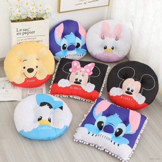 Sq3 หมอนโซฟา ลายการ์ตูน Disney Mickey Minnie Winnie the Pooh Stitch กันลื่น สําหรับสํานักงาน นักเรียน