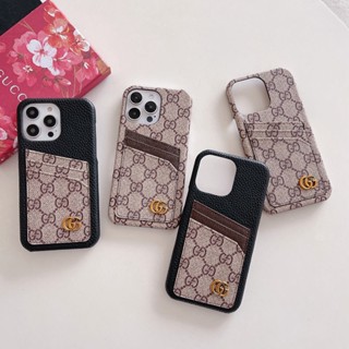 เคสโทรศัพท์มือถือหนัง กันกระแทก พร้อมช่องใส่บัตร แฟชั่นหรูหรา สําหรับ iPhone 14 Pro Max 11 12 13 Pro Max 14 Pro 13 Pro 12 Pro