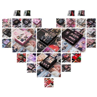 โปสการ์ดอัลบั้มรูปภาพ BP PINK Venom LISA ROSE JISOO JENNIE สีดํา สีชมพู สําหรับโลโม่ จํานวน 55 ชิ้น ต่อกล่อง