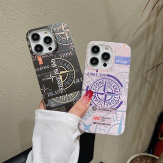 STONE ISLAND เคสป้องกันโทรศัพท์มือถือ ลายหินเมมเบรน กันลื่น สําหรับ iPhone 14 12 13 Pro Max