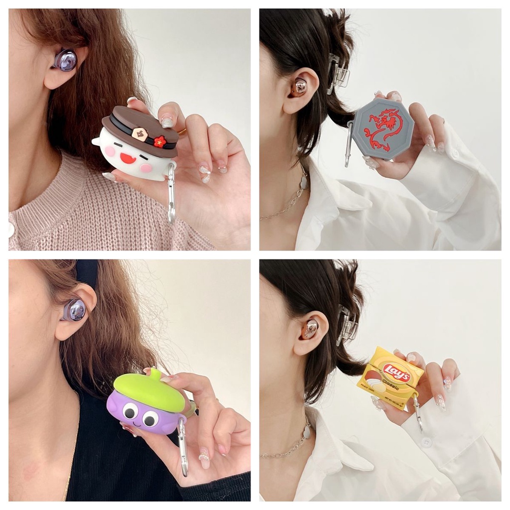 เคสที่กําหนดเองน่ารักสําหรับ Samsung Galaxy Buds Core / Buds2 Pro การ์ตูนแฟชั่นซิลิโคนป้องกันสีสัน B