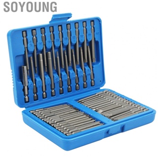 Soyoung Screwdriver Bit  High Strength Extra Long Security Bit Set Chromium Vanadium Steel Flat Hex  for Maintenance