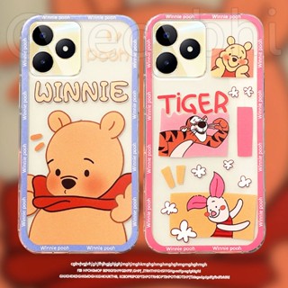 ใหม่ เคสโทรศัพท์มือถือ ซิลิโคนนิ่ม ใส ลายการ์ตูนหมีน่ารัก สําหรับ Realme C53 C55 2023 C53