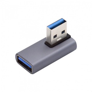 Xiwai อะแดปเตอร์ขยายข้อมูลวิดีโอ Usb 3.0 ตัวผู้ เป็นตัวเมีย 10Gbps มุมซ้าย 90 องศา