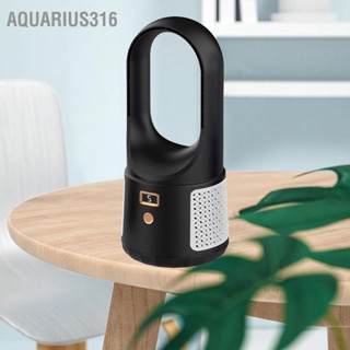  Aquarius316 พัดลมทาวเวอร์ไร้ใบพัด 6 โหมดความเร็ว ชาร์จ USB จอแสดงผล LED เสียงรบกวนต่ำ พัดลมตั้งโต๊ะสำหรับหอพักสำนักงานครอบครัว