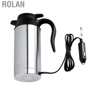 Rolan Car Electric Kettle  750ML ABS Stainless Steel Safe Truck Heating Cup with Car Plug for Camping