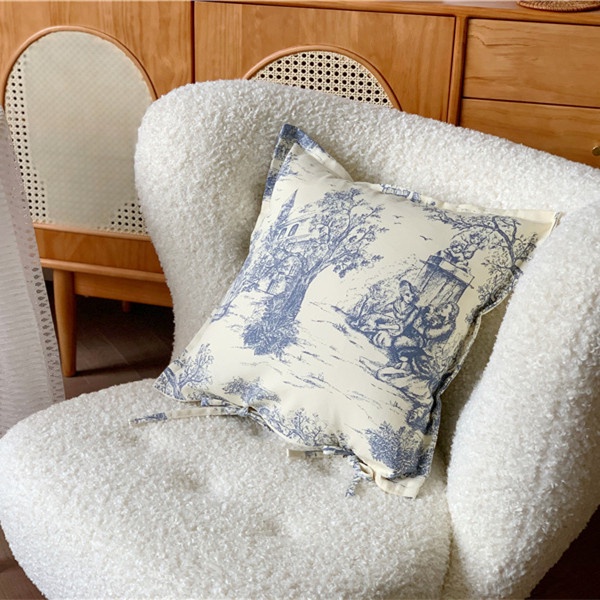 Dreamerhouse ปลอกหมอนย้อนยุคฝรั่งเศสปลอกหมอนสีเหลืองหมอนห้องนั่งเล่นห้อง
