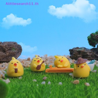 Alittlesearch11 ฟิกเกอร์ไก่เรซิ่น ขนาดเล็ก สําหรับตกแต่งสวนจิ๋ว TH