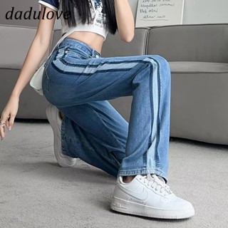 DaDulove💕 New Korean Version of Ins Light-colored Jeans Womens Niche High-waisted Wide-leg Pants plus Size Trousers