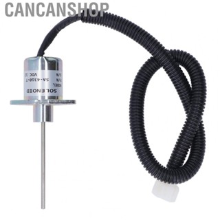 Cancanshop Fuel Shutdown Solenoid Valve  Stop Solenoid Valve Corrosion Resistant Standard Connector 12V DC Aluminum Alloy Replacement Part  for Excavator