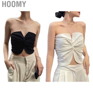 Hoomy Women Summer Tank Top  Sleeveless Twist Knot Tank Top Ultra Short Skin Friendly Breathable Polyester Fashionable  for Daily for Outdoor