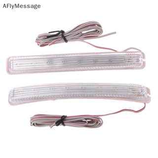 Afl หลอดไฟ LED 9 SMD12V สีเหลืองอําพัน สําหรับติดกระจกมองหลังรถยนต์ 2 ชิ้น